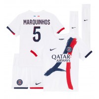 Paris Saint-Germain Marquinhos #5 Fotballklær Bortedraktsett Barn 2024-25 Kortermet (+ korte bukser)